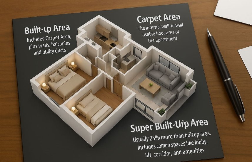 Understanding Key Terms in Real Estate: UDS, Carpet Area, and Built-Up Area