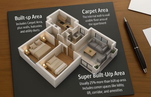 Understanding Key Terms in Real Estate: UDS, Carpet Area, and Built-Up Area